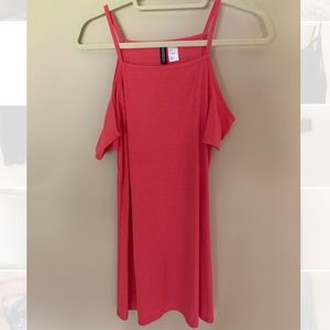 Pink Cold Shoulder Dress